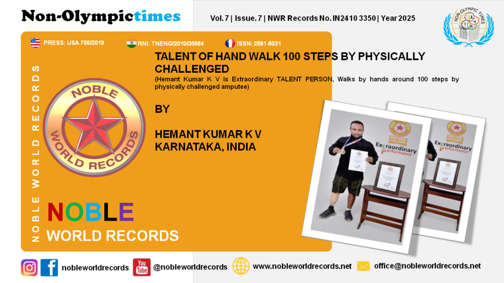 TALENT OF HAND WALK 100 STEPS BY PHYSICALLY CHALLENGED