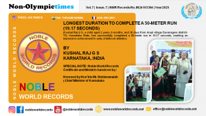 LONGEST DURATION TO COMPLETE A 50-METER RUN (19.17 SECONDS)
