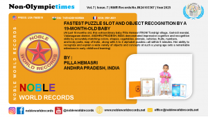 FASTEST PUZZLE SLOT AND OBJECT RECOGNITION BY A 19-MONTH-OLD BABY