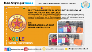 MULTITASKING MARVEL: BLINDFOLDED RUBIK’S SOLVE WITH HULA HOOP IN 40 SECONDS