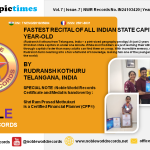 FASTEST RECITAL OF ALL INDIAN STATE CAPITALS BY A 2-YEAR-OLD