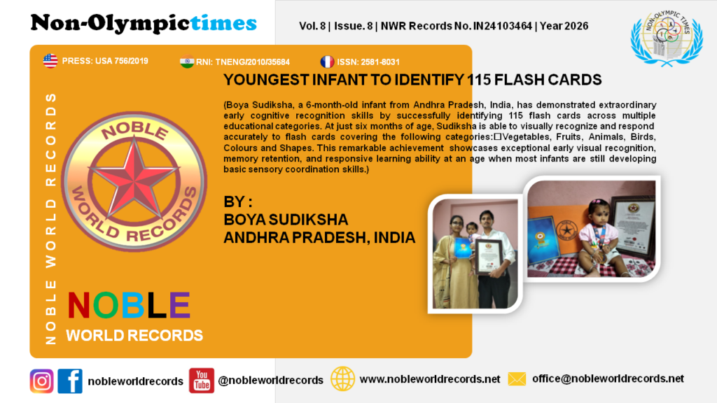 YOUNGEST INFANT TO IDENTIFY 115 FLASH CARDS