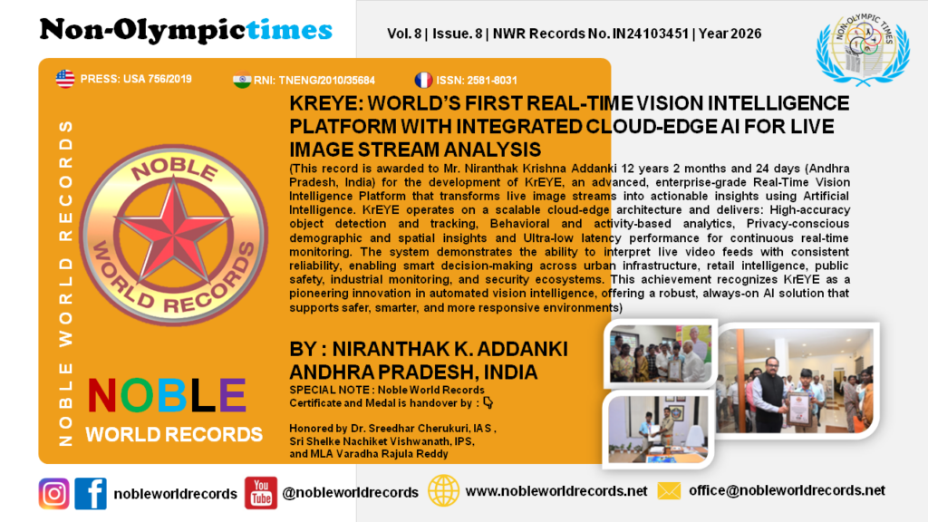 KREYE: WORLD’S FIRST REAL-TIME VISION INTELLIGENCE PLATFORM WITH INTEGRATED CLOUD-EDGE AI FOR LIVE IMAGE STREAM ANALYSIS