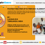 FASTEST RECITER OF 50 PERIODIC ELEMENTS