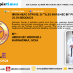 IRON HEAD STRIKE: 29 TILES SMASHED BY FOREHEAD IN 20.59 SECONDS