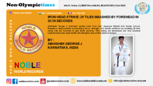 IRON HEAD STRIKE: 29 TILES SMASHED BY FOREHEAD IN 20.59 SECONDS