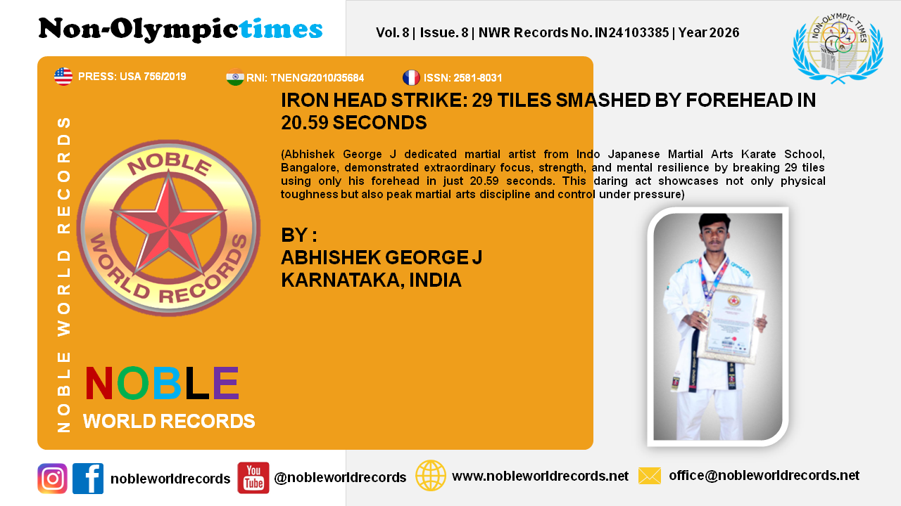 IRON HEAD STRIKE: 29 TILES SMASHED BY FOREHEAD IN 20.59 SECONDS