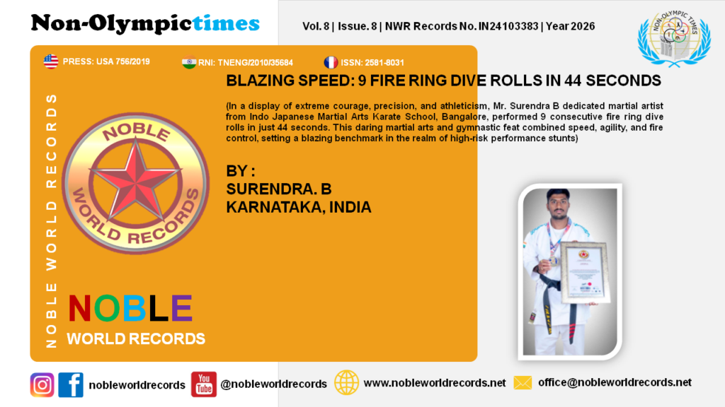 BLAZING SPEED: 9 FIRE RING DIVE ROLLS IN 44 SECONDS