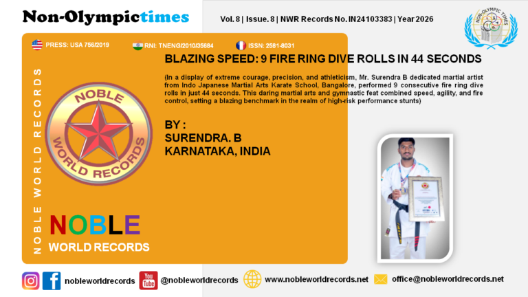 BLAZING SPEED: 9 FIRE RING DIVE ROLLS IN 44 SECONDS