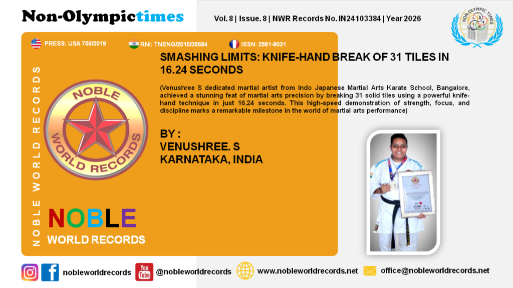 SMASHING LIMITS: KNIFE-HAND BREAK OF 31 TILES IN 16.24 SECONDS