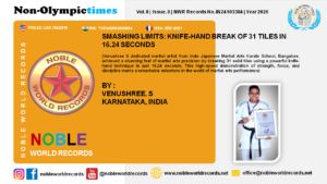 SMASHING LIMITS: KNIFE-HAND BREAK OF 31 TILES IN 16.24 SECONDS