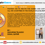 FASTEST KID TO RECITE THE NAMES AND CAPITAL CITIES OF ALL 195 COUNTRIES IN THE WORLD WHILE BLINDFOLDED