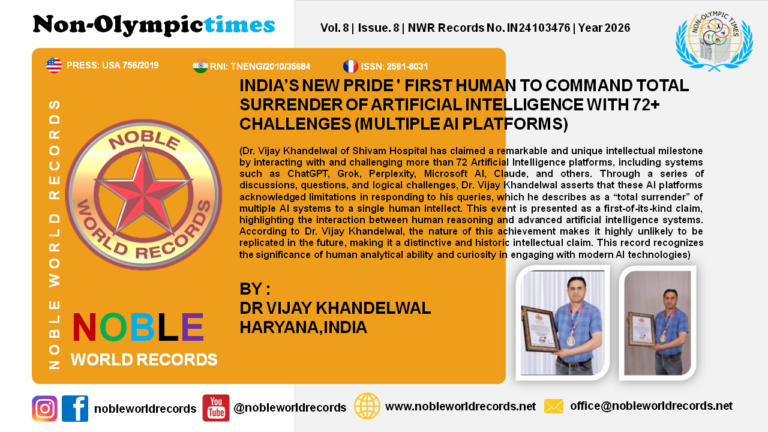 INDIA’S NEW PRIDE ' FIRST HUMAN TO COMMAND TOTAL SURRENDER OF ARTIFICIAL INTELLIGENCE WITH 72+ CHALLENGES (MULTIPLE AI PLATFORMS)