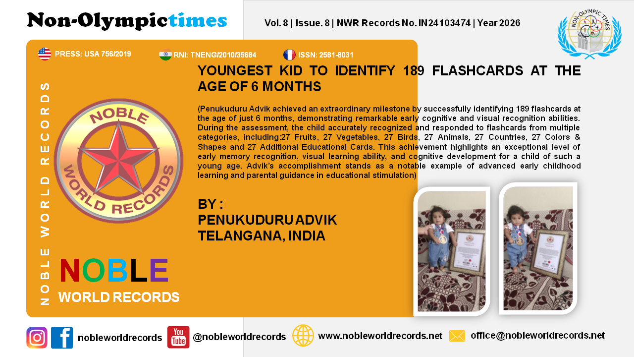 YOUNGEST KID TO IDENTIFY 189 FLASHCARDS AT THE AGE OF 6 MONTHS
