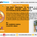 THE FIRST INDIVIDUAL TO ACHIEVE A CENTURY OF RECORDS ALIGNED WITH THE UNITED NATIONS SUSTAINABLE DEVELOPMENT GOALS