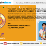 YOUNGEST CHILD TO RECITE CAPITALS, FLAGS, CURRENCY, CONTINENTS, AND LANGUAGES OF 50 COUNTRIES