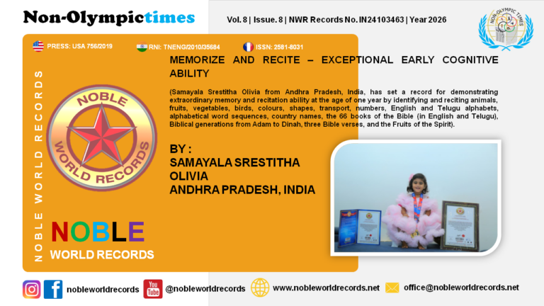 MEMORIZE AND RECITE – EXCEPTIONAL EARLY COGNITIVE ABILITY