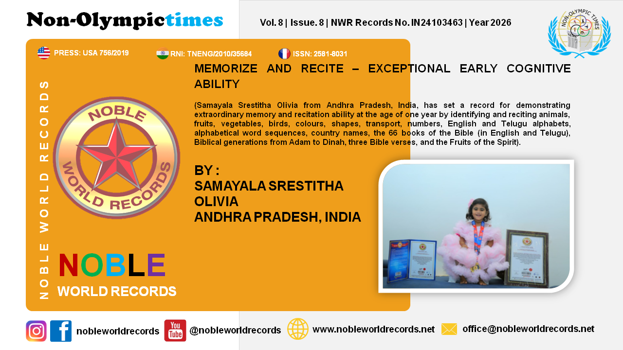 MEMORIZE AND RECITE – EXCEPTIONAL EARLY COGNITIVE ABILITY