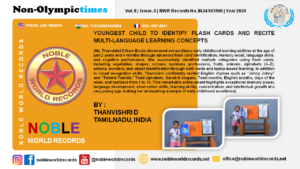YOUNGEST CHILD TO IDENTIFY FLASH CARDS AND RECITE MULTI-LANGUAGE LEARNING CONCEPTS