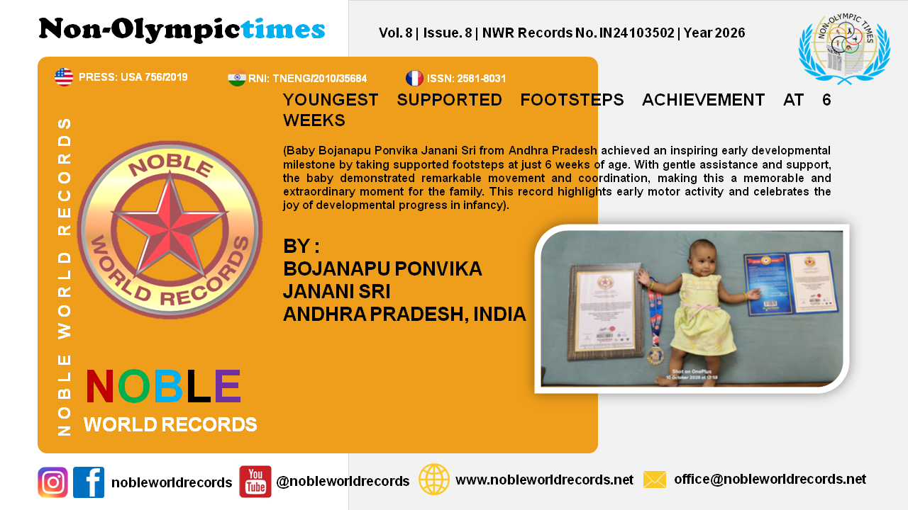 YOUNGEST SUPPORTED FOOTSTEPS ACHIEVEMENT AT 6 WEEKS