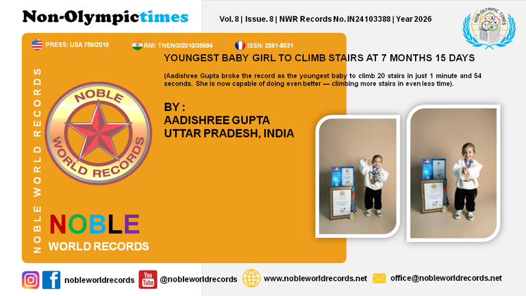 YOUNGEST BABY GIRL TO CLIMB STAIRS AT 7 MONTHS 15 DAYS